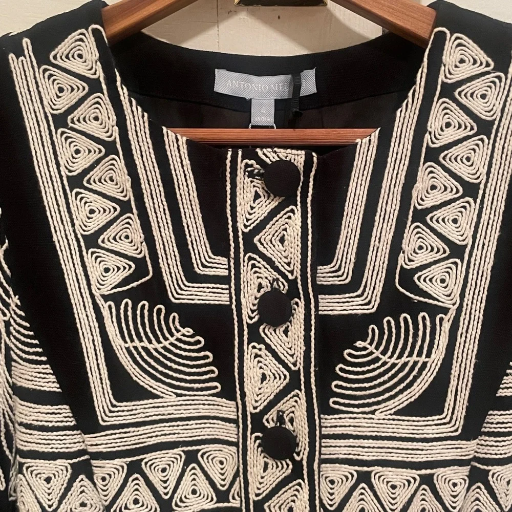 New Antonio Melani x Jennifer Sumko Kathleen Embroidered Twill Quilt Jacket 4 - Picture 6 of 14